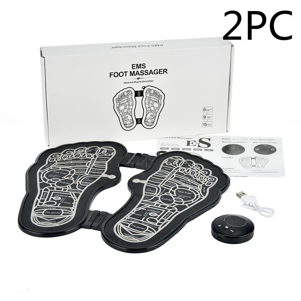 Rechargeable Foot Massage Instrument Pedicure Foot Pad EMS Pulse Foot Relaxation Massager