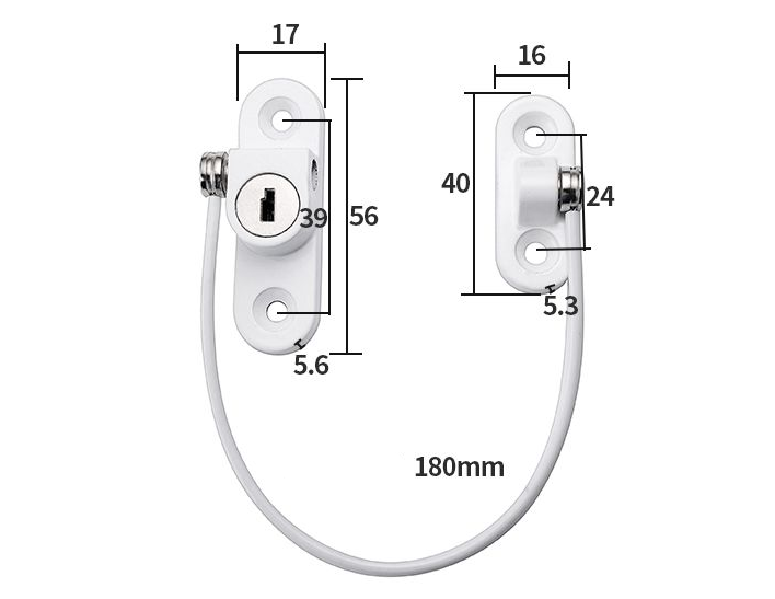 Window Security Chain Lock Window Cable Lock Restrictor Multifunctional Window Lock Door Security Guard for Baby Safety 1Pcs