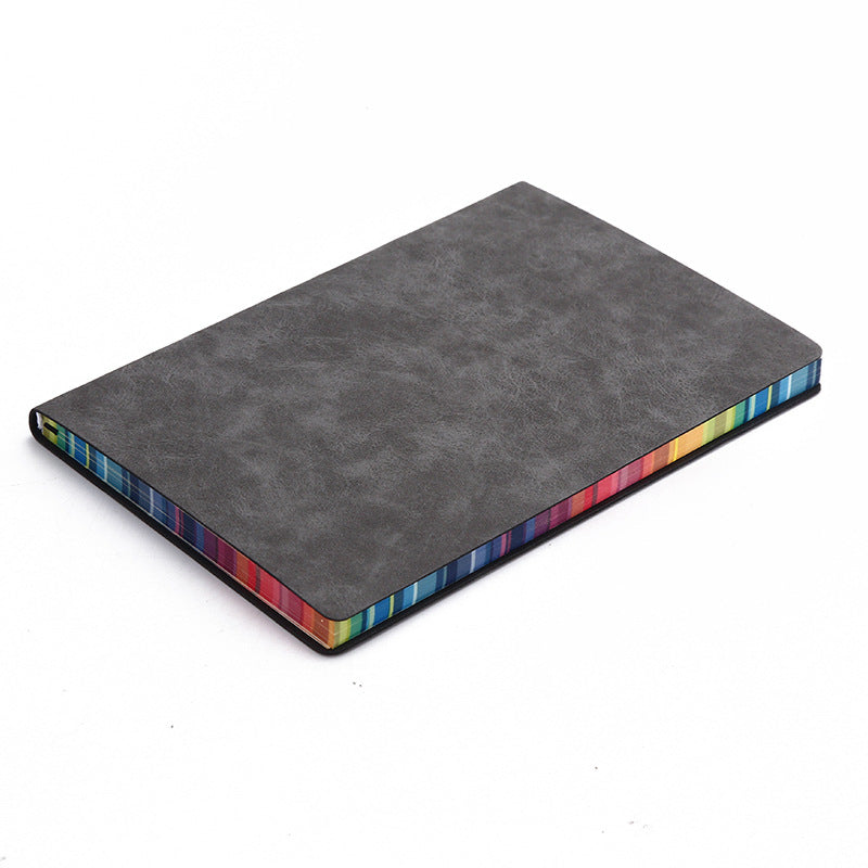 Colorful Rainbow Side A5 Leather Cover Notebook