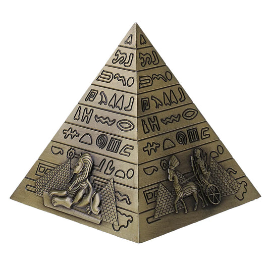 Metal Handicrafts Egyptian Pyramids Building Model Home Bookshelf Ornament