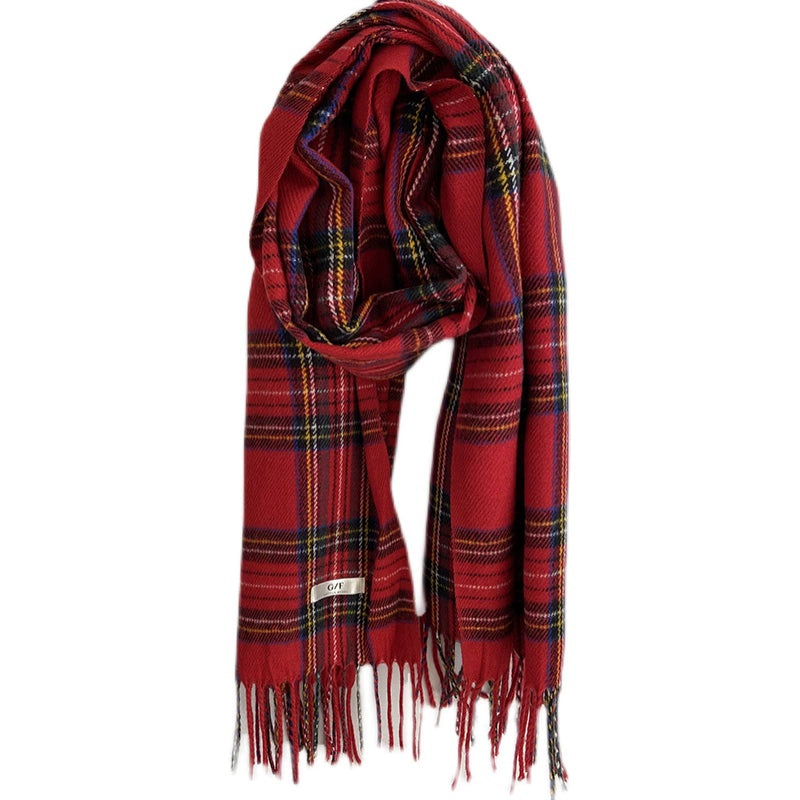 Women's Winter Red Scottish Ins Premium Scarf