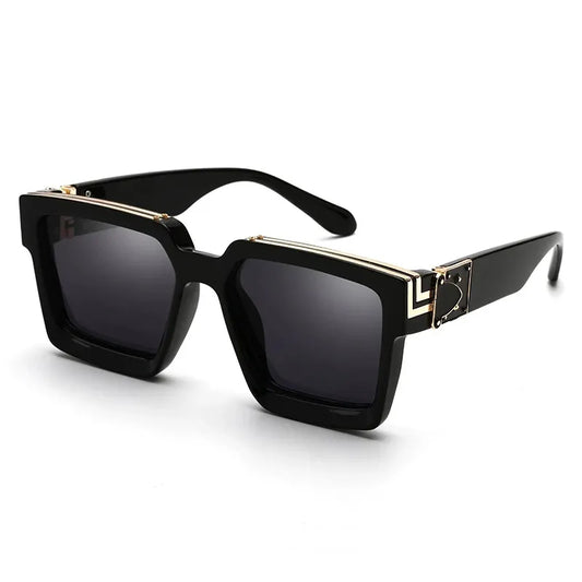 New Luxury Brand Designer Square Oversized Sunglasses Men Women 2022 Fashion Thick Frame Glasses Mens UV400 Male Celebrity