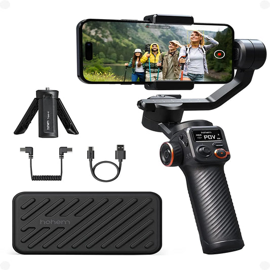 Hohem iSteady M6 iSteady X2,Smartphone Gimbal Stabilizer with Foldable Gimbal for iPhone 14/13 PRO MAX/11, Samsung, Huawei
