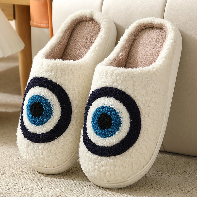 Winter Warm Home Christmas Elk Cotton Slippers